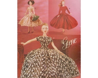 Vogue 705 7224 Gene Fashion Doll Clothes Pattern 1950s Bouffant Dress Uncut