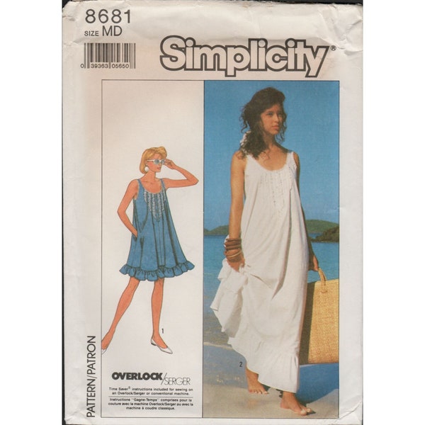 Simplicity 8681 Cottagecore Nap Dress and Nightgown Pattern Choose Size Uncut