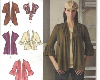 Simplicity 2560 Pattern High Waisted Cardigan Sweater for Knits Only Size 8 10 12 14 16 Uncut