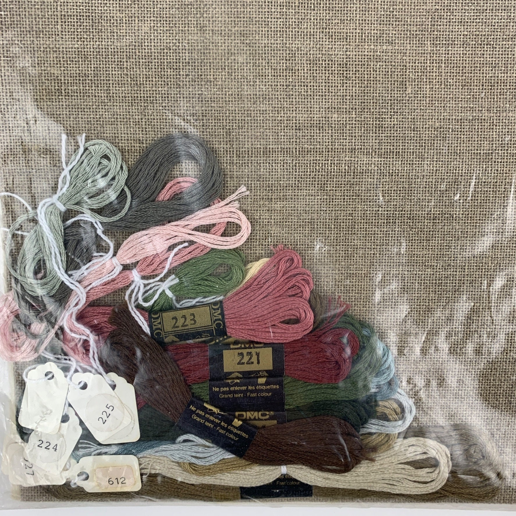 Hearts Content Colonial Welcome Sampler Kit Natural Linen DMC Floss ...
