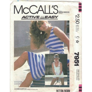 McCall's 7951 Easy Stretch Tennis or Tank Dress Pattern Misses Size 6-20 Uncut image 1