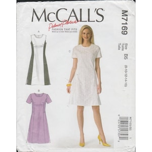 McCall&#39;s 7169 Palmer Pletsch Princess Seam Dress Pattern Misses Size 8-16 Uncut