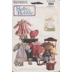 Butterick 5084 147 Holly Hobbie 16インチ人形用洋服パターン コテージコア 未カット