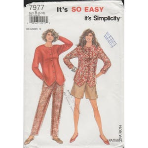 Simplicity 7977 Easy Pull On Pants, Shorts, Tops Pattern Misses Size 6-18 Uncut