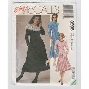 Vintage McCall&#39;s 3898 Princess Seam Fit and Flare Dress Misses Size 16 18 20 Uncut