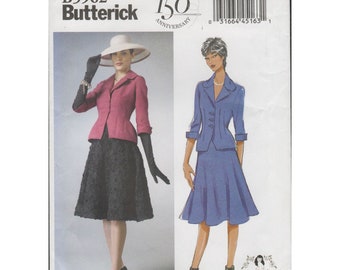 Butterick 5962 New Look Bar Suit Jacket and Skirt by Gertie Pattern Misses Sz 8-16 Uncut