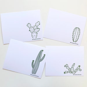 Cactus Letterpress Note Cards, Set of 8 image 1