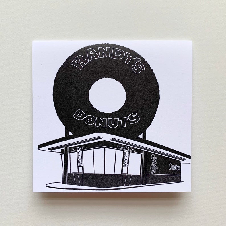 Randy's Donuts Letterpress Card image 2