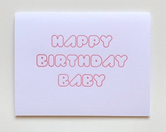 Happy Birthday Baby Letterpress Card