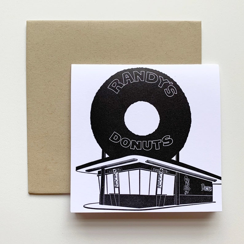 Randy's Donuts Letterpress Card imagem 4