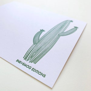 Cactus Letterpress Note Cards, Set of 8 image 4