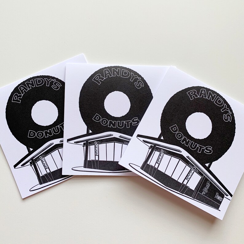 Randy's Donuts Letterpress Card imagem 3