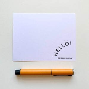 ¡Hola! Cartas de notas de Letterpress, conjunto de 8