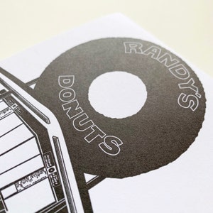 Randy's Donuts Letterpress Card imagem 5