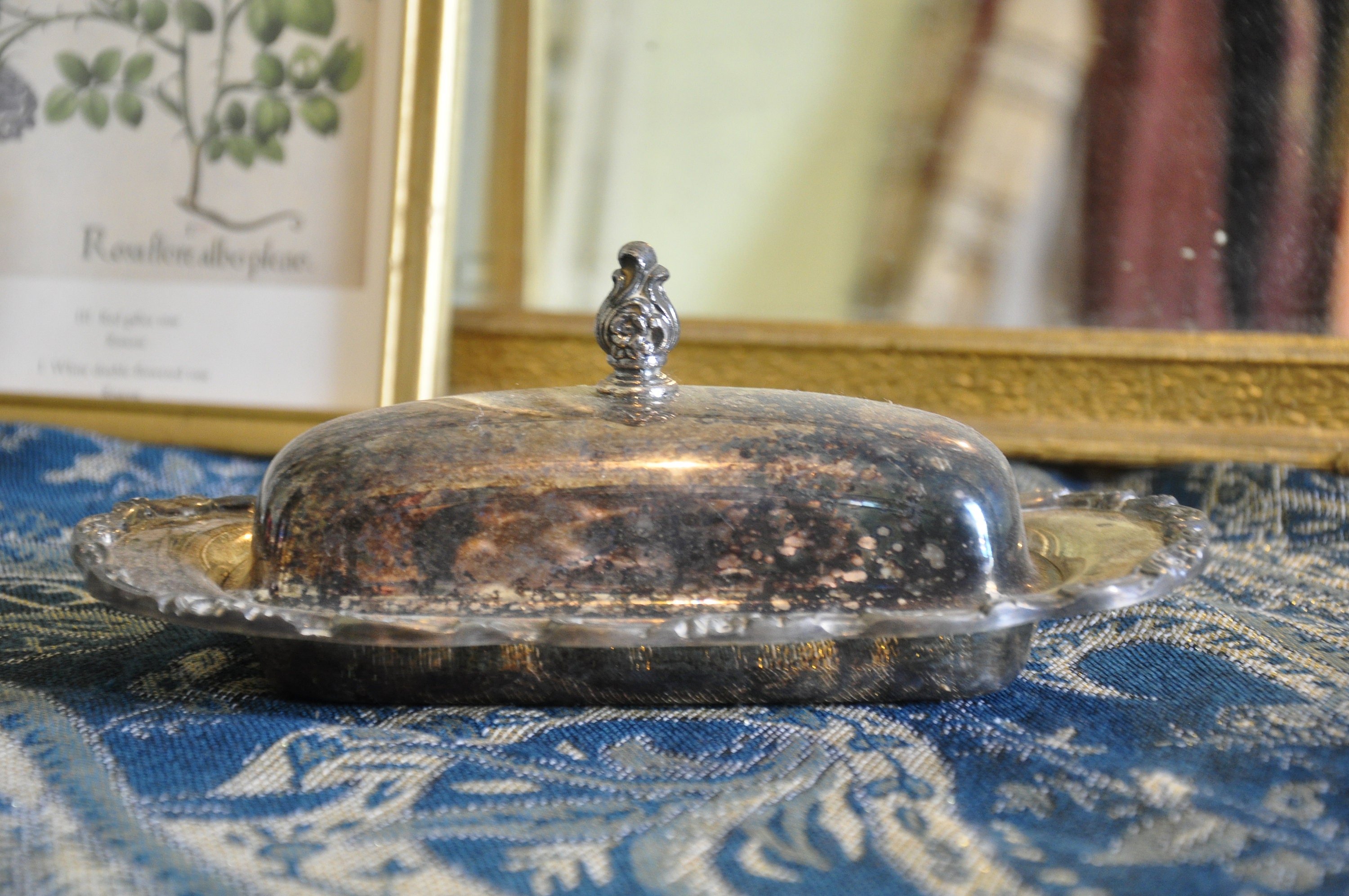 Vintage Silver Plated Butter Dish Etsy