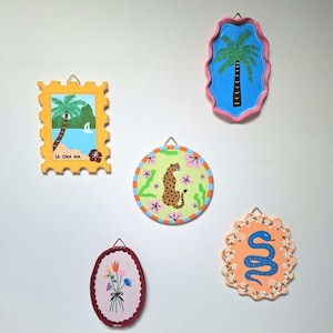 Wall hanging, home decor, wall decor, flowers, snake, palm tree
