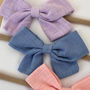 Baby Headband Bow Set , Soft and Stretchy Nylon Bows for Newborns, Infants Toddler, Baby Girl Hair Accessories & Baby Shower Gift