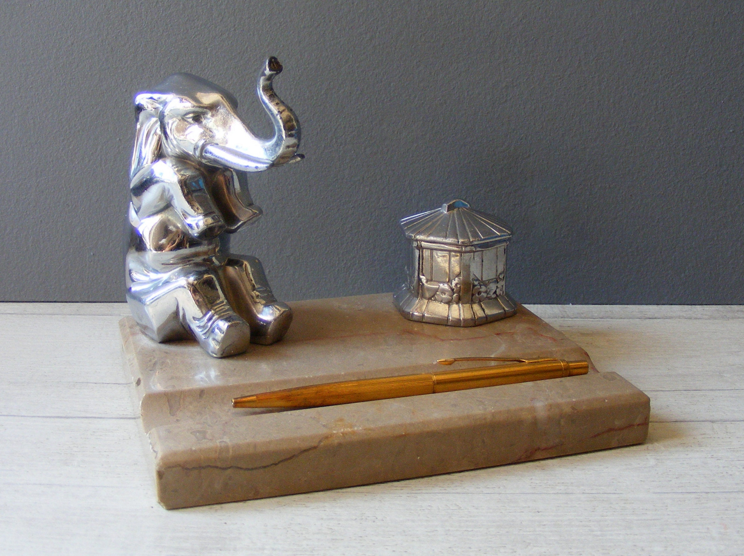 Encrier Art Déco Elephant,