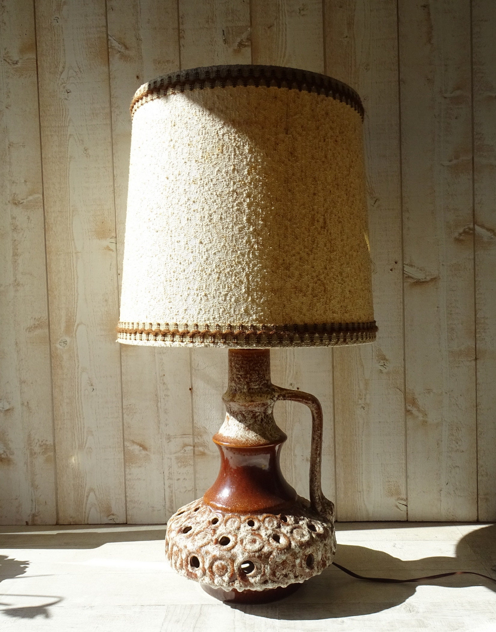 Vintage 70s Ceramic FAT LAVA Floor Foot Lamp/ceramic Base Vintage 70s Ceramic FAT LAVA Floor Foot Lamp/ceramic Base