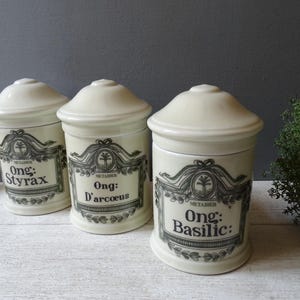 Vintage French Limoges Tharaud Porcelain Pharmacy Jar,Pot,stamped Metadier.