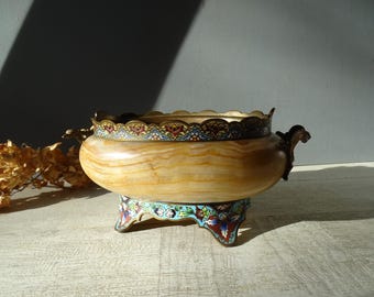 EXCEPTIONAL Antique Onyx Bronze Enamel Cloisonne Jardiniere,Planterafter Eugene Cornu/Napoleon III.