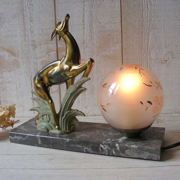 Art Deco DEER Table Lamp,Bedside Lamp.