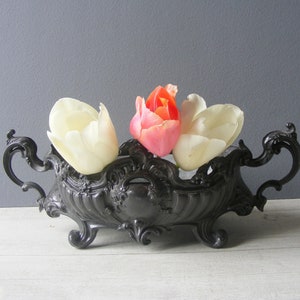 Antique French Spelter Planter,/Centerpiece/Jardiniere./Engraved MONTESPAN BIS/Rococo French Planter.
