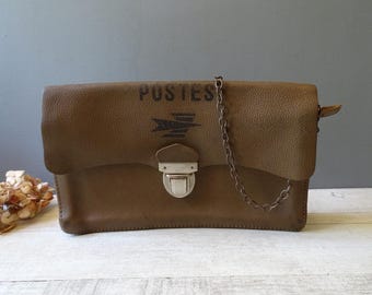 Sac Cartable Vintage LE TANNEUR En Cuir - Noir, Porté Main Ou Bandoulière, Occasion