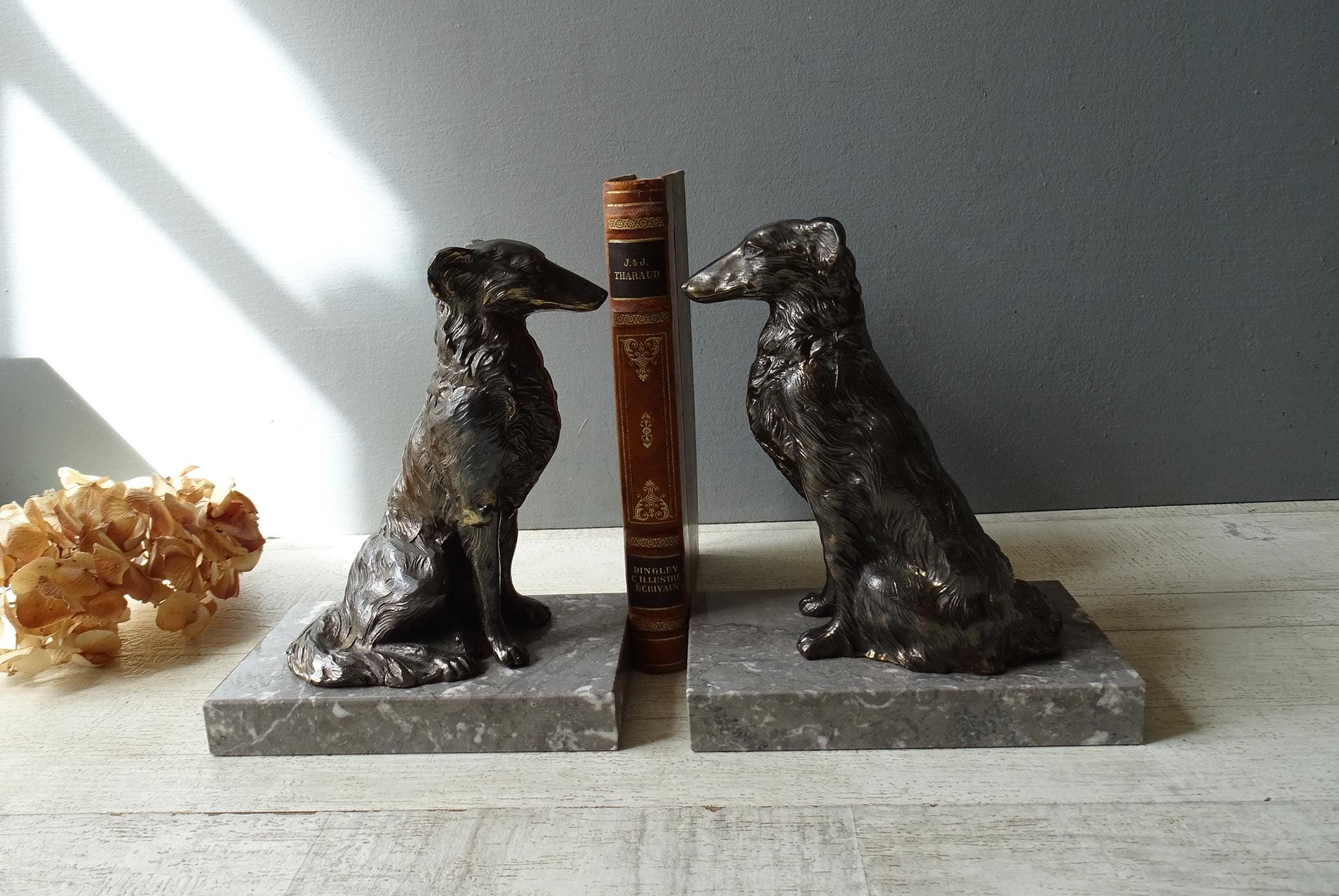 Greyhound bookends - Etsy 日本