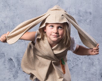 Costume de lapin, lièvre, robe, carnaval, déguisements, filles, taille 92, 98, 104, 110, 116, 1 1/2 - 5 ans