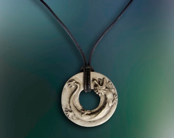 Necklace, necklace with EM ceramic, dragon, effective microorganisms