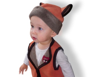 Cat costume, vest and cap, 18 month to 2 years, carnival, girls or boys