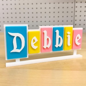 Personalized Desk Name Plate, Desk Name Disney Sign, Teacher Desk Name Sign, Office Desk Name Sign,  Custom Name Plate, Lawyer Name Sign,