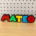 Personalized Mario Style Name Sign, Desk Name Plate, Desk Name Sign, Teacher Desk Name Sign, Gamer Room Sign, Boys Room Sign, custom name