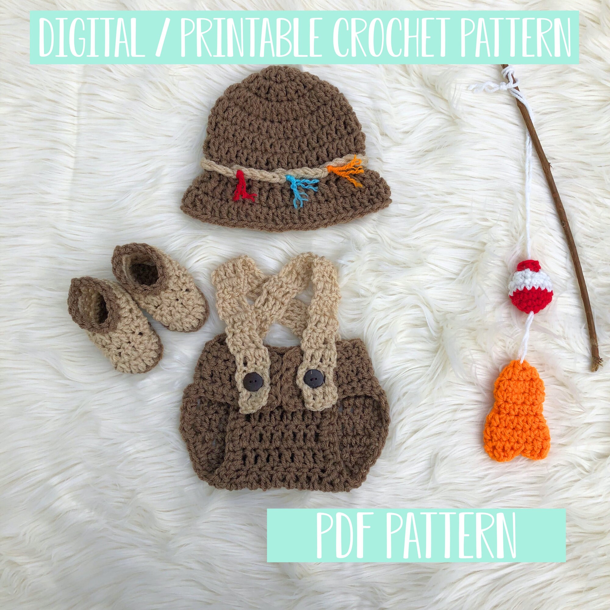 Crochet baby fishing outfit pattern 2025