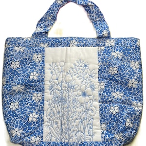 早割 万博 Hand-embroidered Etsy - Bag Tote Blue Bags&Wallets