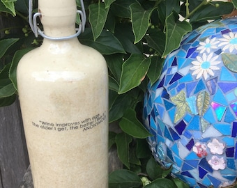 Beautiful, stoneware bottles - upcycled - perfect for storing oils, vinegars and wine :)