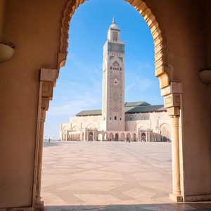 Hassan II Mosque Casablanca, Morocco Photo Print | Moroccan Wall Art | Morocco Photography