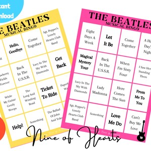 1980/'s Music 30 Cards 1st Edition Party Game A4 /& A5 Sized Digital Download Lockdown 80/'s Musical Bingo Game Zoom