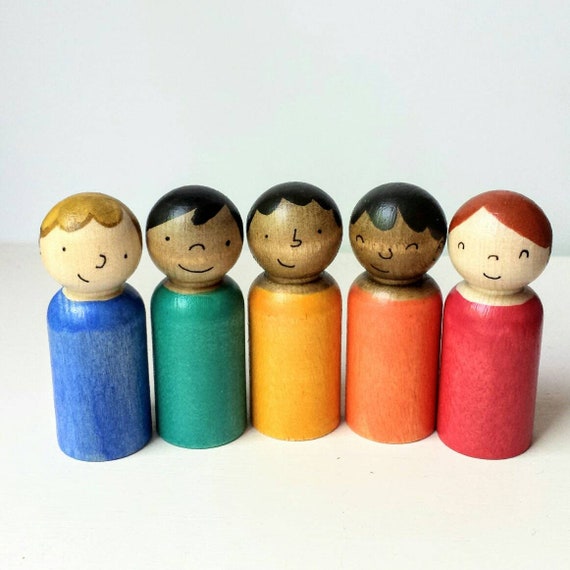 multicultural peg dolls