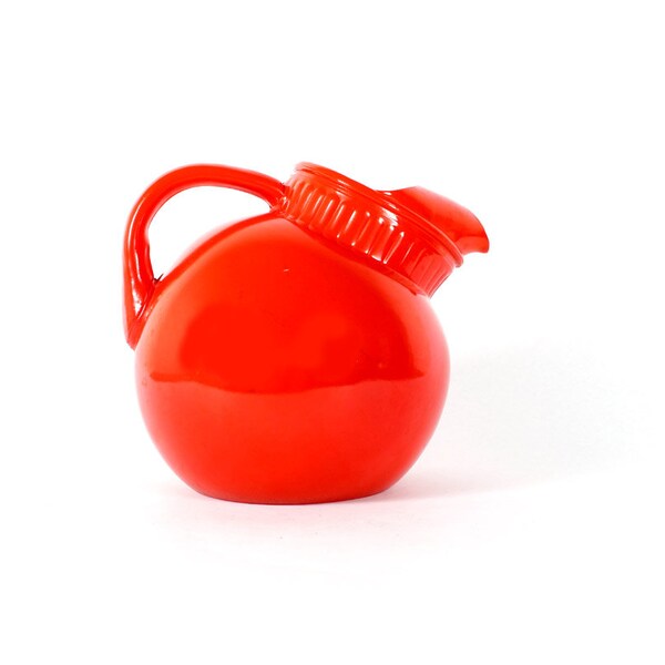 Anchor Hocking Fire King Orange Ball Pitcher.