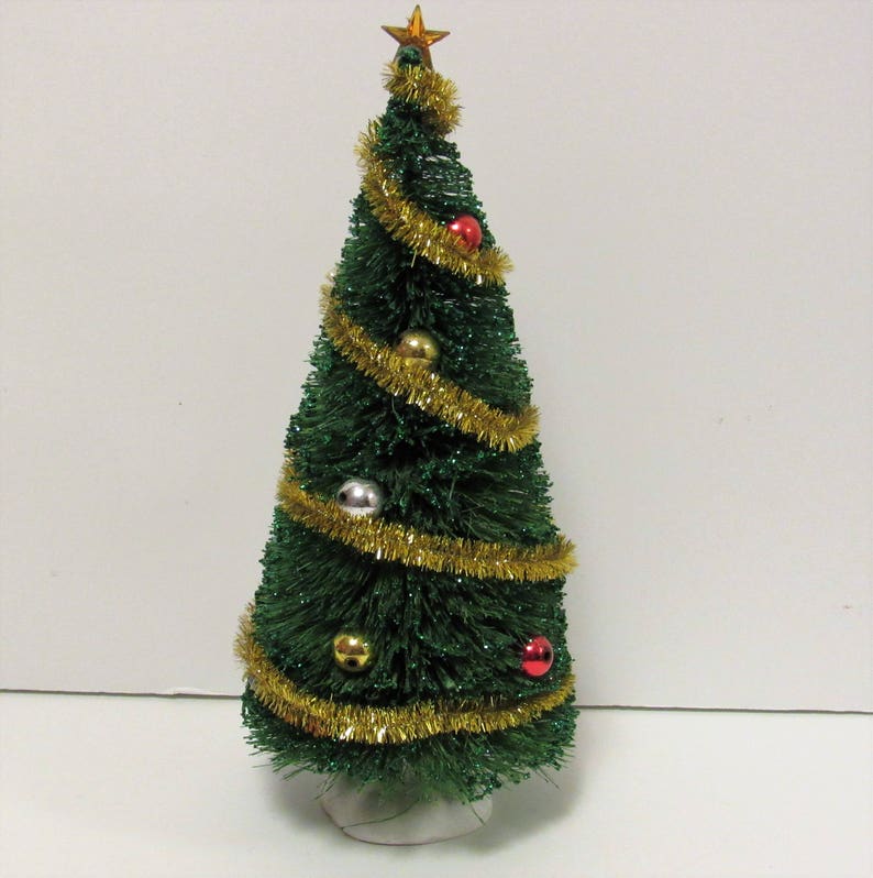 Bottle Brush Tree Decoration 8 1 4 Tall Miniature Etsy