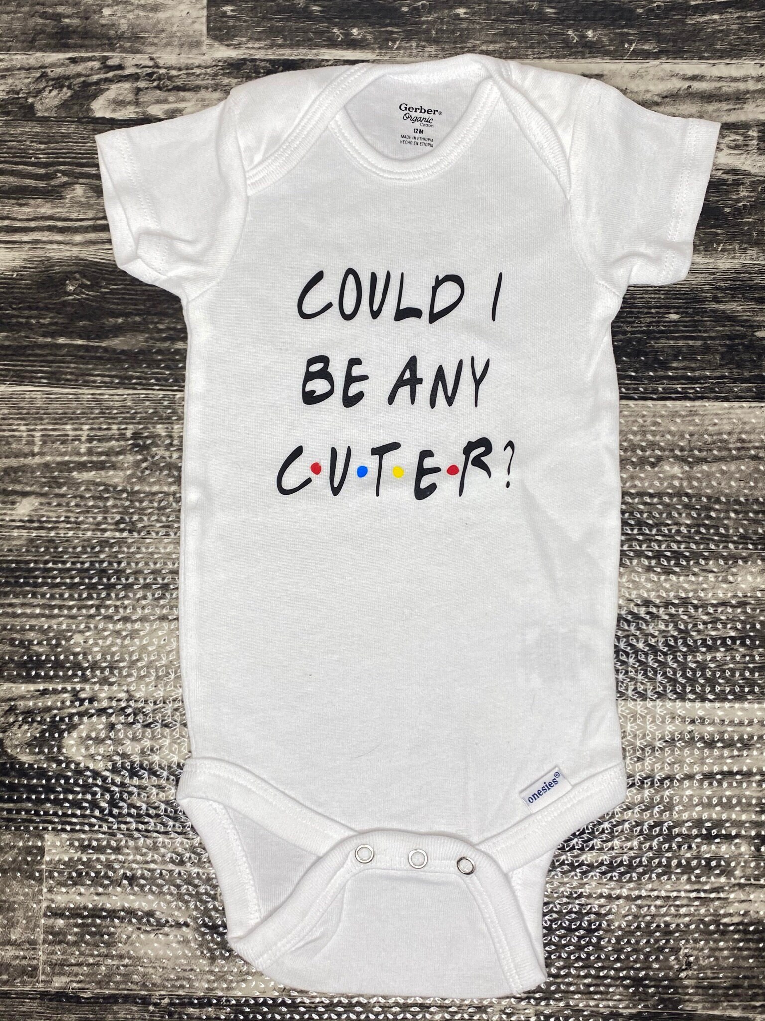 Could I Be Any Cuter Onesie/Chandler Bing Onesie/Friends Onesie