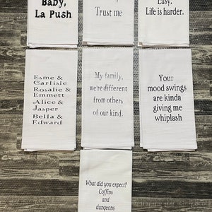 Twilight Inspired Kitchen Towels-Choose 2