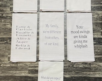 Twilight Inspired Kitchen Towels-Pick 3