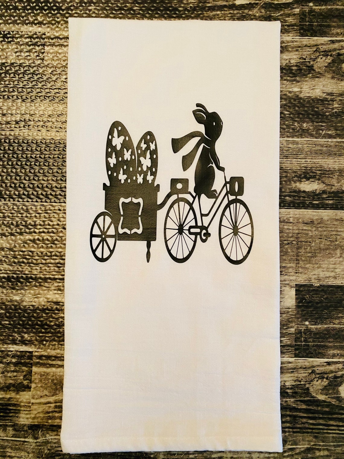 Hase auf dem Fahrrad Osterhandtuch - Etsy.de