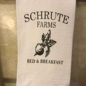 Schrute Farms Bed & Breakfast Kitchen Towel/Office TV Show/Office Kitchen Towel