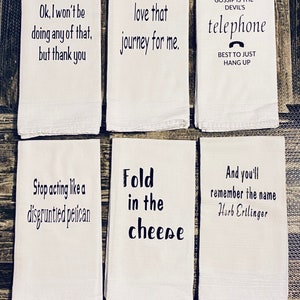 Pick 2 Schitt&#39;s Creek Inspired Kitchen Towels—29 designs to choose from!