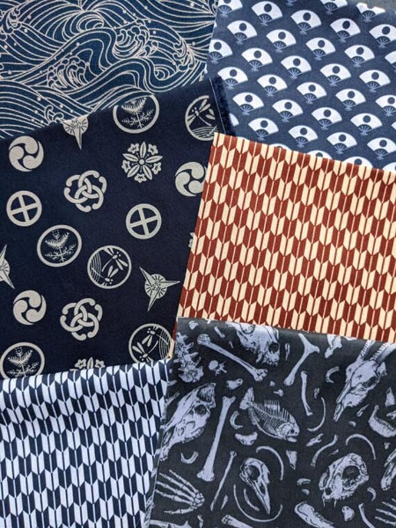 Traditional Fan Pattern Han eri Kimono Kitsuke Juban Collar Haneri