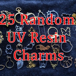 25 UV Resin Charms - Random Charm Frames